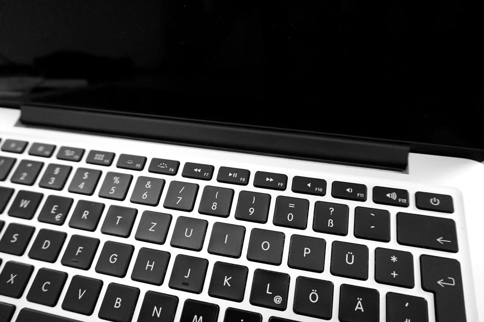 keyboard of laptop